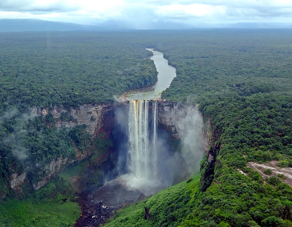 Kaieteur Falls aerial view in Guyana